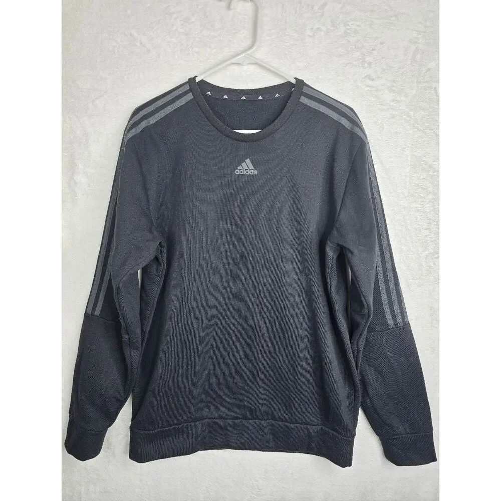 Adidas 3-Stripe Black Classic crewneck Men's sweatshirt